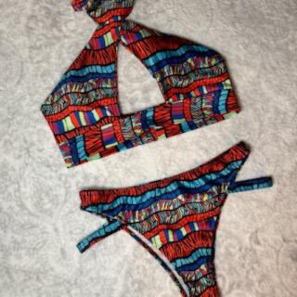 Colorful Patterned Bikini Bottom - Picture 4 of 4